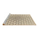 Sideview of Machine Washable Transitional Moccasin Beige Rug, wshpat754brn