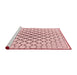 Sideview of Machine Washable Transitional Pink Rug, wshpat754rd