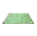 Sideview of Machine Washable Transitional Mint Green Rug, wshpat755grn