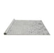 Sideview of Machine Washable Transitional Platinum Gray Rug, wshpat755gry