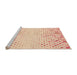 Sideview of Machine Washable Transitional Orange Rug, wshpat755org