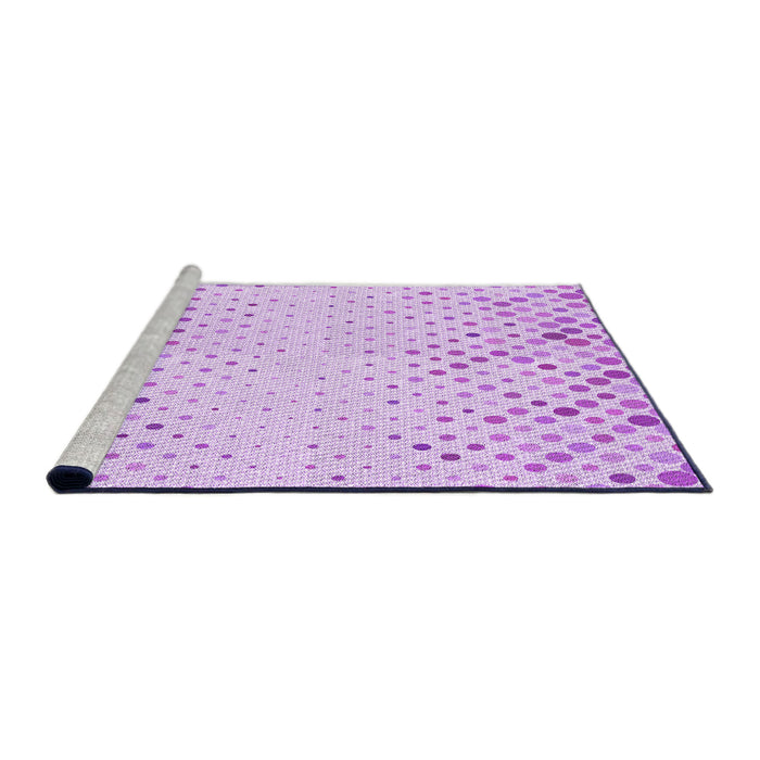 Sideview of Machine Washable Transitional Purple Rug, wshpat755pur