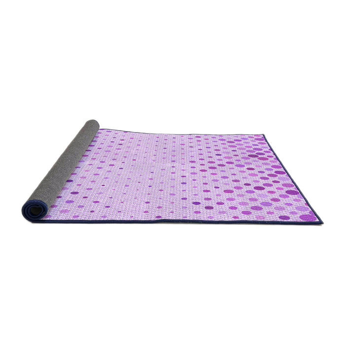 Thickness of Patterned Purple Rug, pat755pur