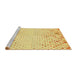 Sideview of Machine Washable Transitional Harvest Gold Rug, wshpat755yw