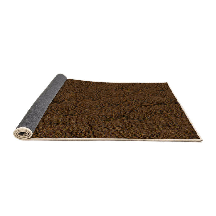 Thickness of Patterned Saddle Brown Rug, pat756org