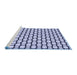 Sideview of Machine Washable Transitional Blue Rug, wshpat757blu