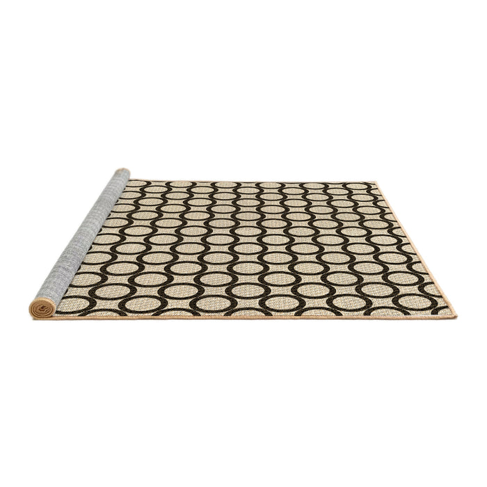 Sideview of Machine Washable Transitional Vanilla Gold Rug, wshpat757brn