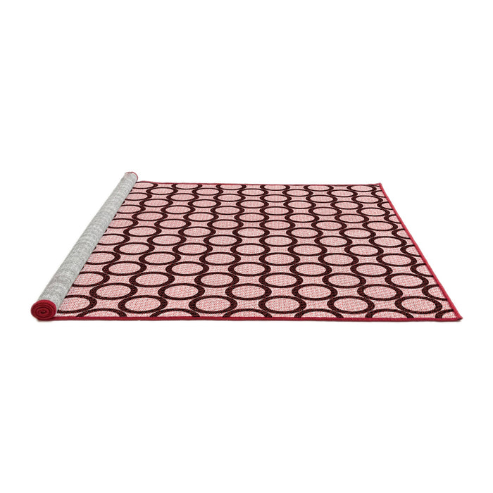 Sideview of Machine Washable Transitional Pink Rug, wshpat757rd