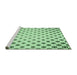 Sideview of Machine Washable Transitional Mint Green Rug, wshpat758grn