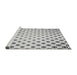 Sideview of Machine Washable Transitional Gray Rug, wshpat758gry