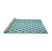 Sideview of Machine Washable Transitional Seafoam Green Rug, wshpat758lblu