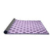 Thickness of Patterned Purple Flower Purple Rug, pat758pur