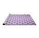 Sideview of Machine Washable Transitional Purple Flower Purple Rug, wshpat758pur