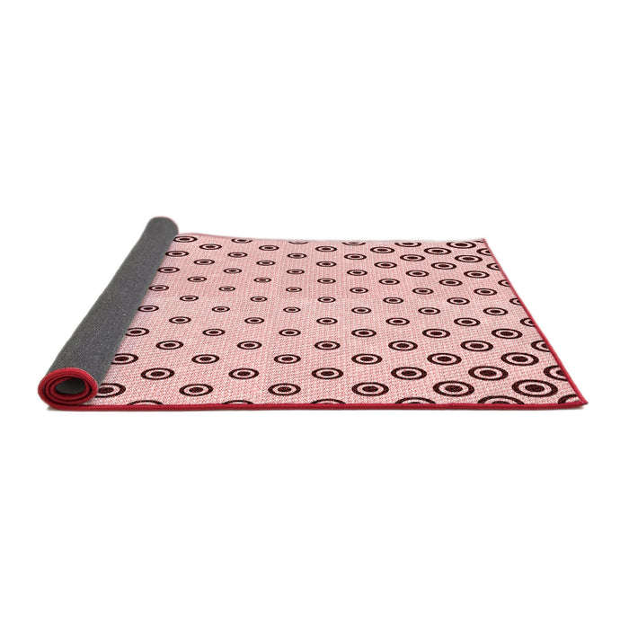 Thickness of Patterned Red Rug, pat758rd