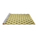 Sideview of Machine Washable Transitional Sun Yellow Rug, wshpat758yw