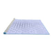 Sideview of Machine Washable Transitional Denim Blue Rug, wshpat759blu