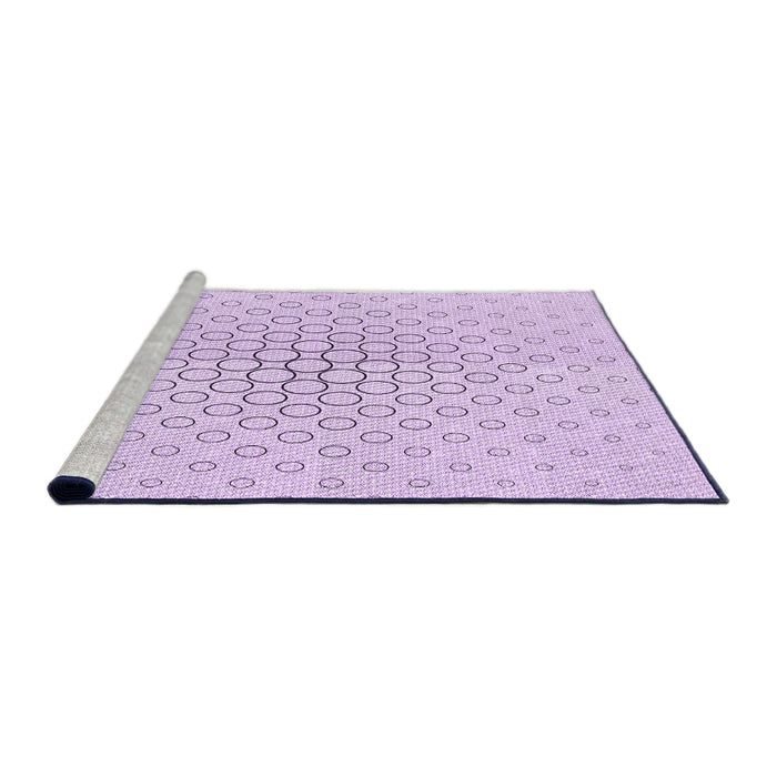 Sideview of Machine Washable Transitional Bright Lilac Purple Rug, wshpat759pur