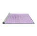 Sideview of Machine Washable Transitional Bright Lilac Purple Rug, wshpat759pur