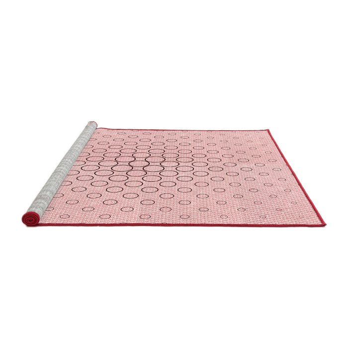 Sideview of Machine Washable Transitional Light Coral Pink Rug, wshpat759rd