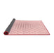 Thickness of Patterned Light Coral Pink Rug, pat759rd