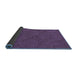 Thickness of Patterned Purple Rug, pat760blu