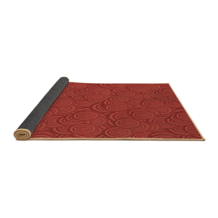 Thickness of Patterned Red Rug, pat760brn