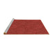 Sideview of Machine Washable Transitional Red Rug, wshpat760brn