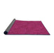 Thickness of Patterned Crimson Red Rug, pat760pur