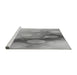 Sideview of Machine Washable Transitional Silver Gray Rug, wshpat762gry