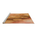 Sideview of Machine Washable Transitional Orange Rug, wshpat762org