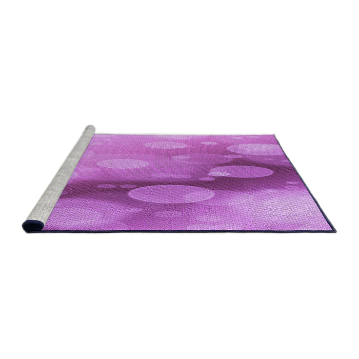 Sideview of Machine Washable Transitional Violet Purple Rug, wshpat762pur