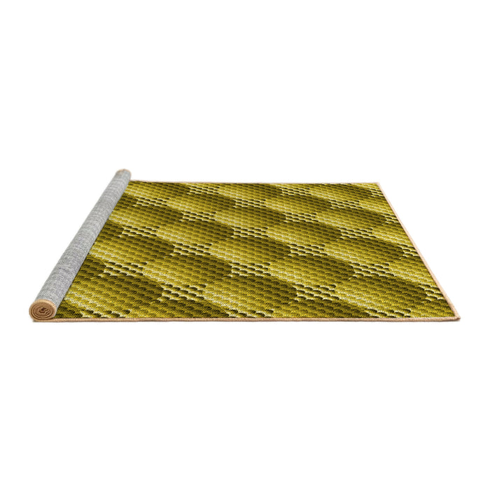 Sideview of Machine Washable Transitional Dark Bronze Brown Rug, wshpat763yw