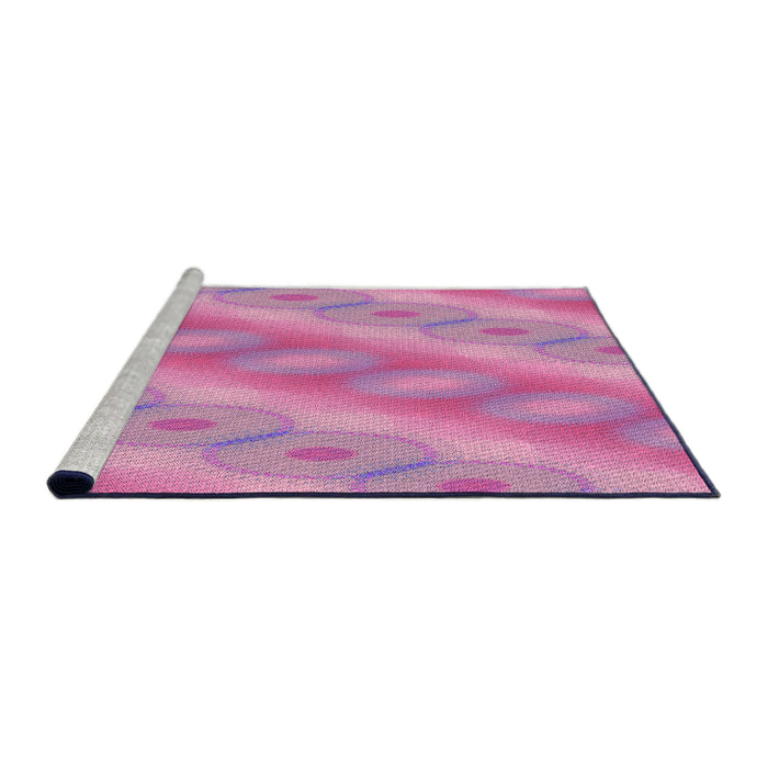Sideview of Machine Washable Transitional Violet Purple Rug, wshpat764pur