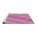 Sideview of Machine Washable Transitional Violet Purple Rug, wshpat764pur