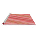 Sideview of Machine Washable Transitional Fire Red Rug, wshpat764rd