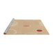 Sideview of Machine Washable Transitional Khaki Gold Rug, wshpat766brn