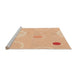 Sideview of Machine Washable Transitional Khaki Gold Rug, wshpat766org