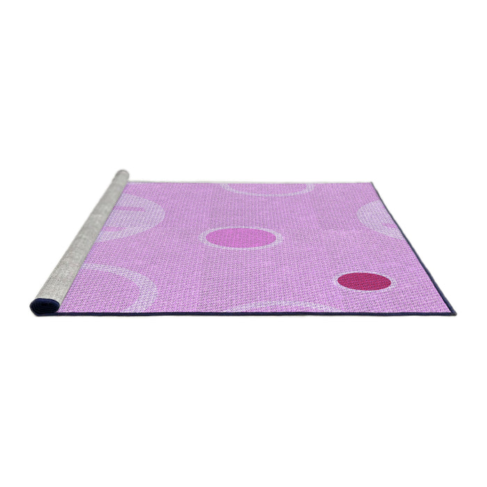 Sideview of Machine Washable Transitional Violet Purple Rug, wshpat766pur