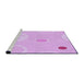 Sideview of Machine Washable Transitional Violet Purple Rug, wshpat766pur