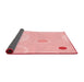 Thickness of Patterned Pastel Red Pink Rug, pat766rd