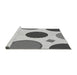 Sideview of Machine Washable Transitional Ash Gray Rug, wshpat767gry