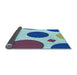 Thickness of Patterned Blue Rug, pat767lblu