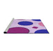 Sideview of Machine Washable Transitional Blossom Pink Rug, wshpat767pur