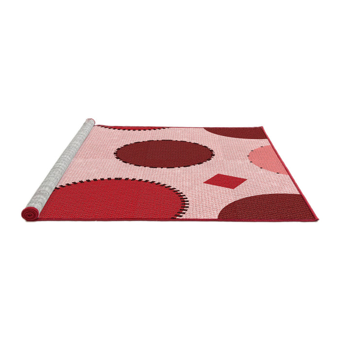 Sideview of Machine Washable Transitional Red Rug, wshpat767rd