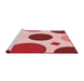 Sideview of Machine Washable Transitional Red Rug, wshpat767rd