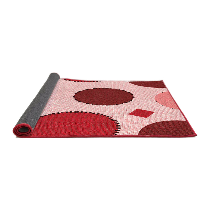 Thickness of Patterned Red Rug, pat767rd