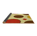 Thickness of Patterned Mahogany Brown Rug, pat767yw