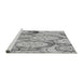 Sideview of Machine Washable Transitional Platinum Gray Rug, wshpat768gry