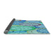 Thickness of Patterned Glacial Blue Ice Blue Rug, pat768lblu