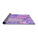 Thickness of Patterned Blossom Pink Rug, pat768pur